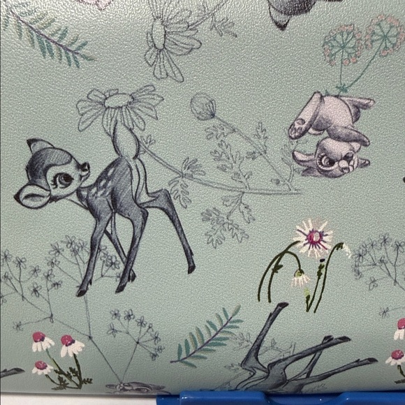 Disney Mint Green Bambi deer & Thumper rabbit bunny zipper Wallet - Picture 7 of 12